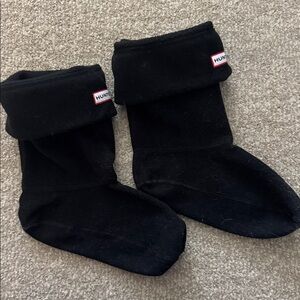 Hunter Fleece Black Casual Short Boot Socks